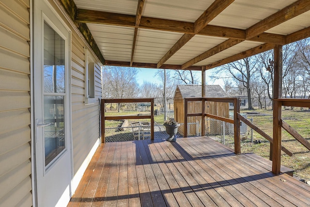 view of wooden terrace