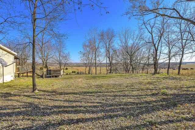 view of yard featuring a rural view