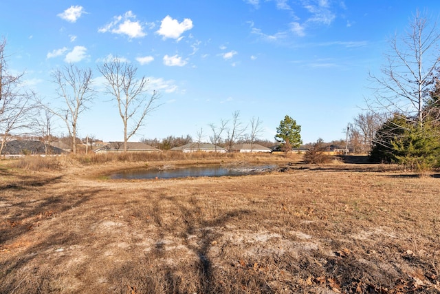 view of yard with a rural view