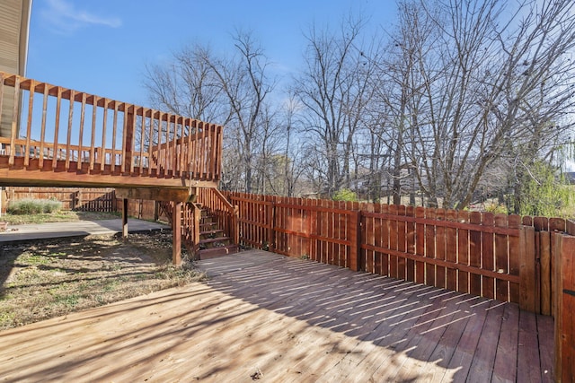 deck featuring a patio