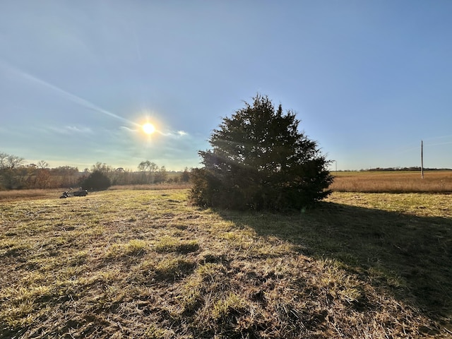 view of yard with a rural view