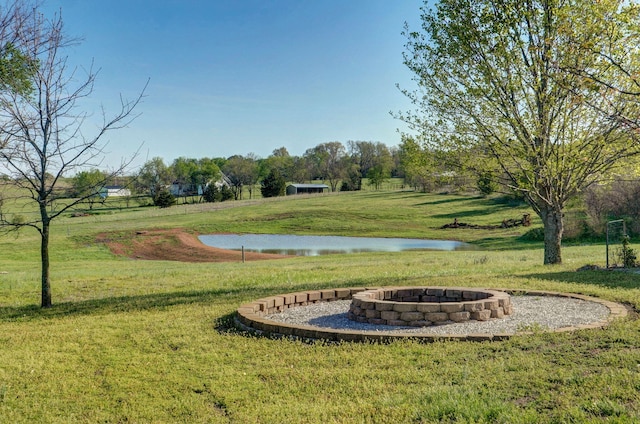 10071 W Farm Road 48, Walnut Grove, MO 65770 - view of community with a water view, an outdoor fire pit, and a yard