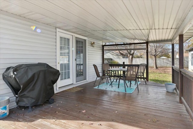 sunroom / solarium with wood ceiling