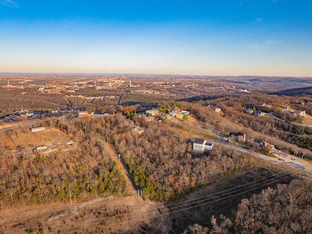 aerial view at dusk with a rural view