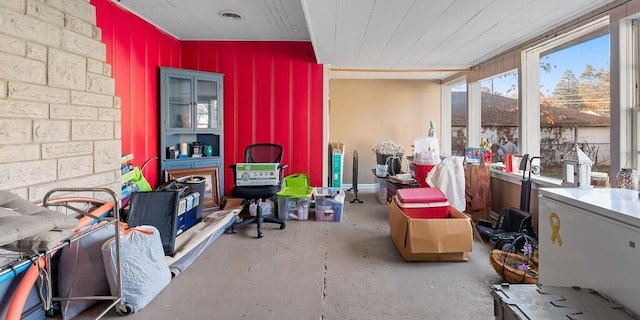 interior space with concrete flooring