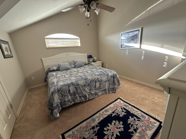 200 Glory Rd Unit C8, Branson, MO 65616 - carpeted bedroom featuring vaulted ceiling and a ceiling fan