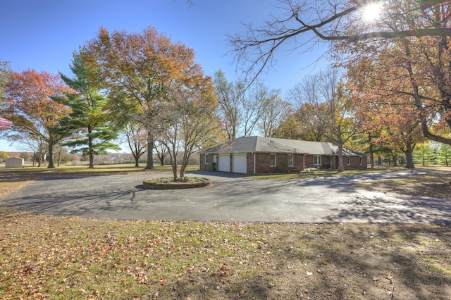 exterior space featuring a garage