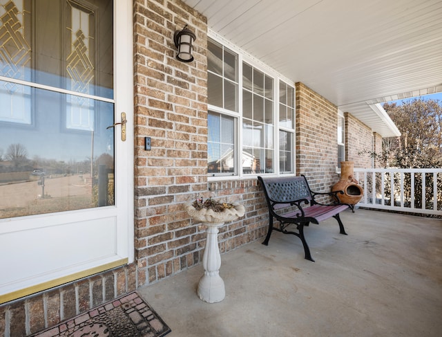 view of patio with covered porch