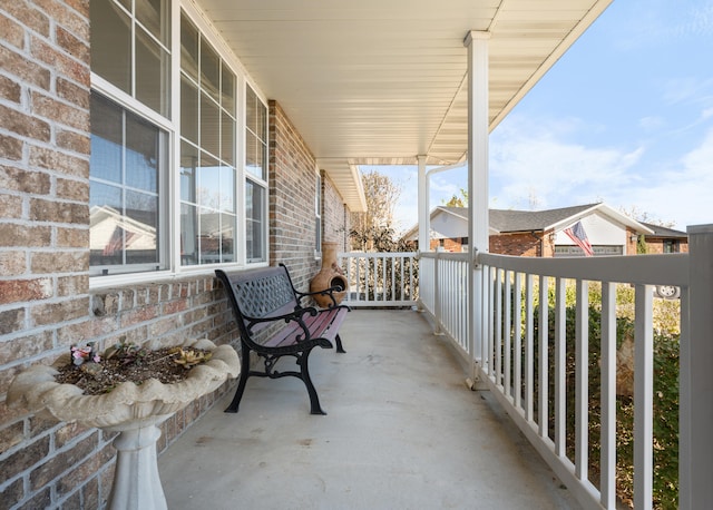 balcony with covered porch