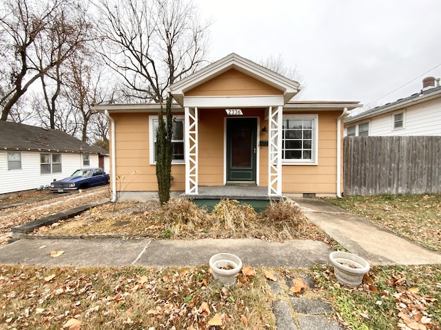 view of bungalow-style house