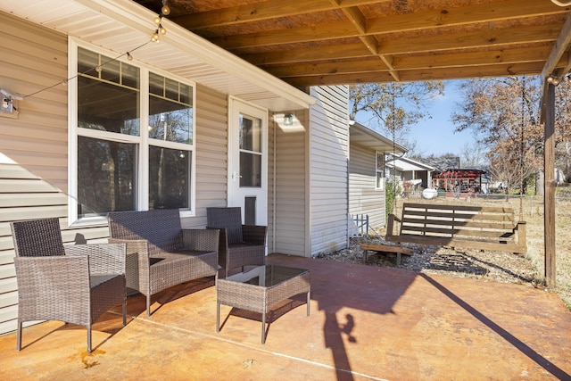 view of patio with outdoor lounge area