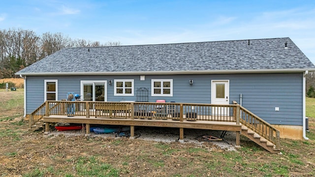8532 County Road 6890, West Plains, MO 65775 - rear view of property with a wooden deck