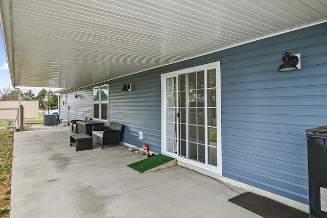 view of patio / terrace with central AC