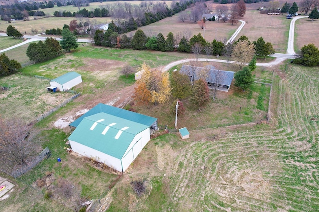 bird's eye view featuring a rural view