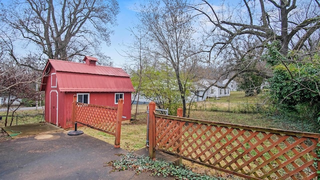 exterior space featuring an outdoor structure