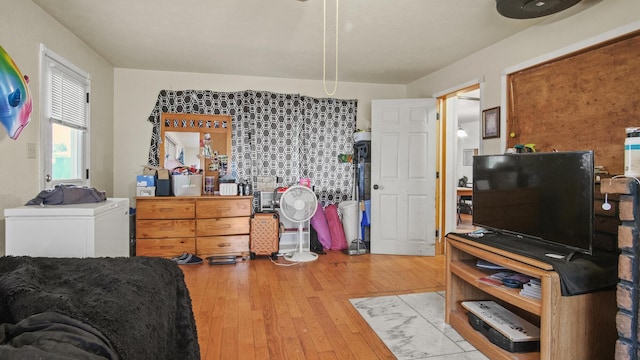 bedroom featuring light hardwood / wood-style flooring