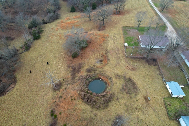 aerial view with a rural view