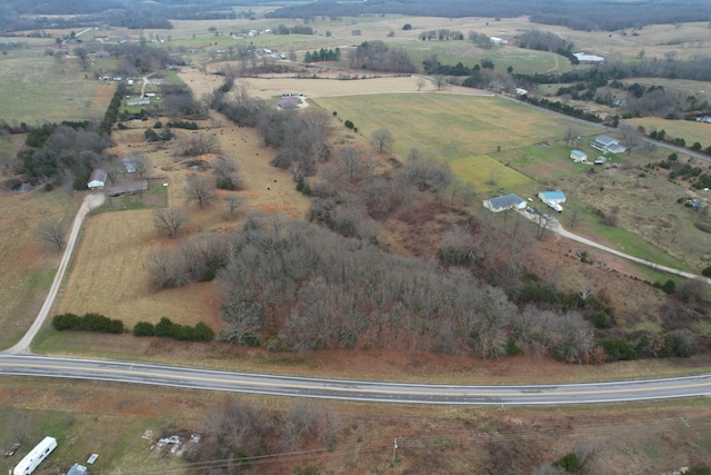 drone / aerial view with a rural view