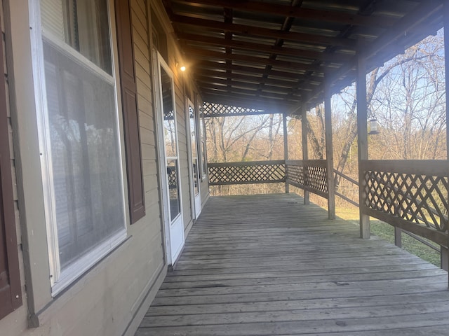 view of wooden terrace