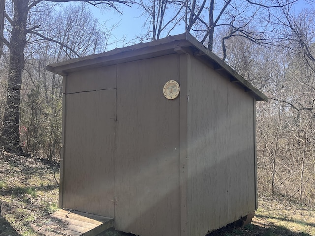 view of shed