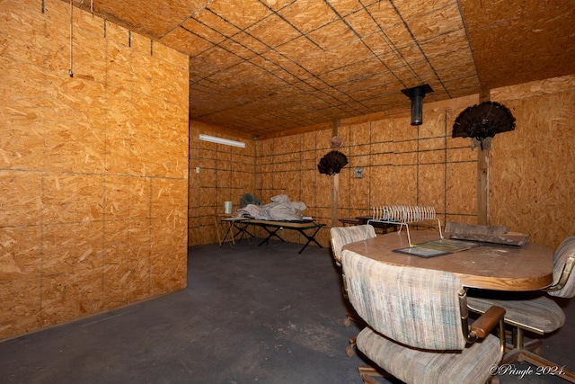 view of unfurnished dining area