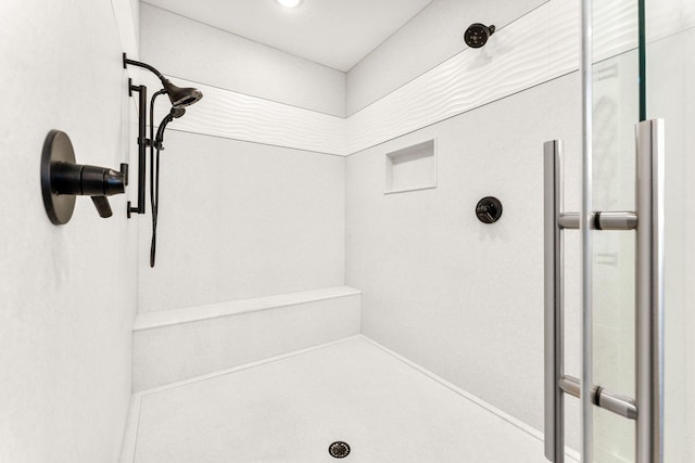 bathroom featuring a shower