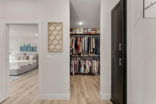 interior space featuring light wood-type flooring