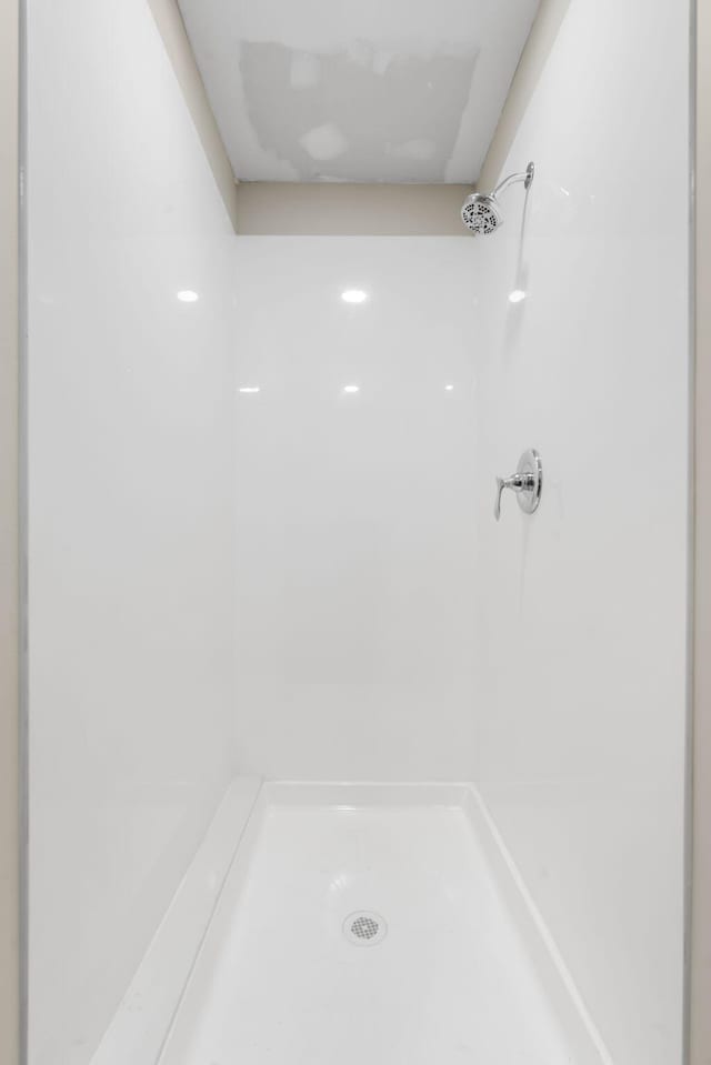 bathroom featuring walk in shower