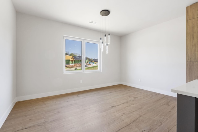 252 Hickory Hills Blvd, Springfield, MO 65802 - unfurnished dining area featuring baseboards, light wood-style floors, and visible vents