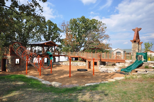 view of jungle gym