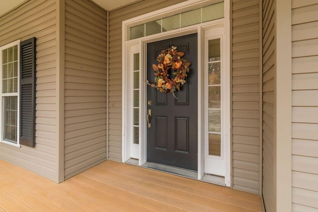 view of doorway to property