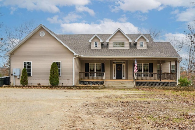 view of front of property featuring a porch