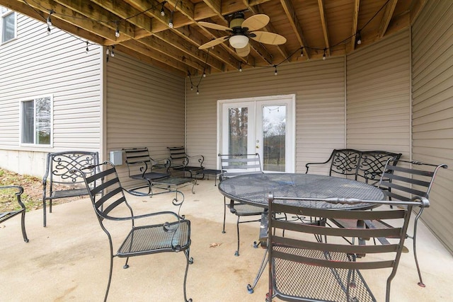 view of patio / terrace with ceiling fan