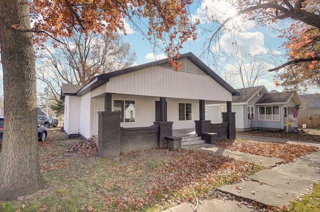 bungalow-style home featuring covered porch