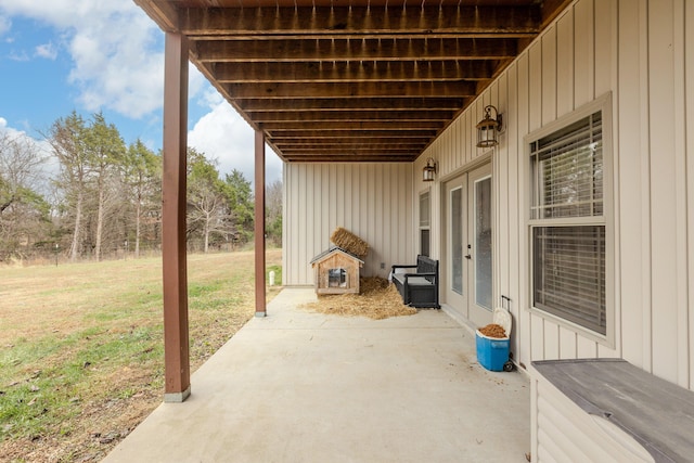 view of patio with french doors