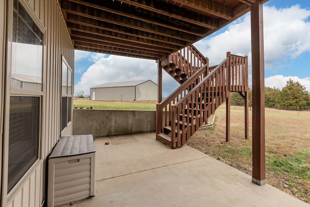 view of patio / terrace with stairs