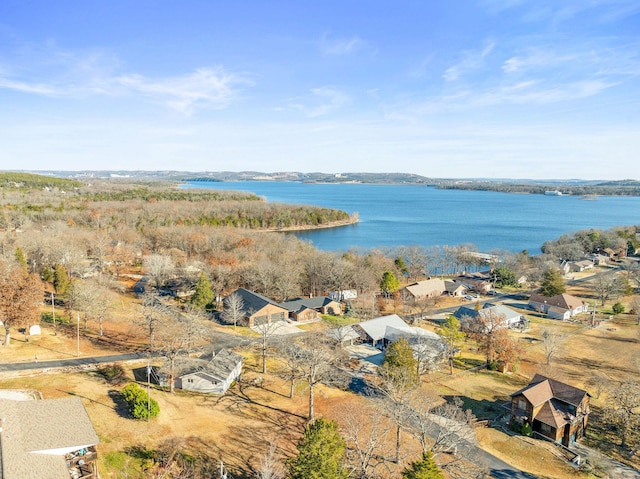 127 N Walnut St, Blue Eye, MO 65611 - aerial view of property and surrounding area featuring a large body of water and nearby suburban area