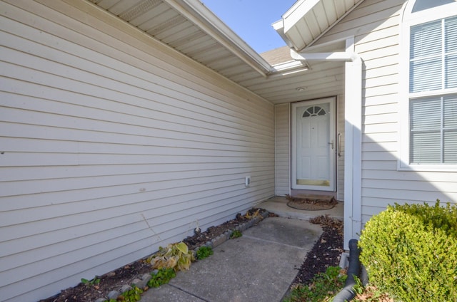 view of doorway to property