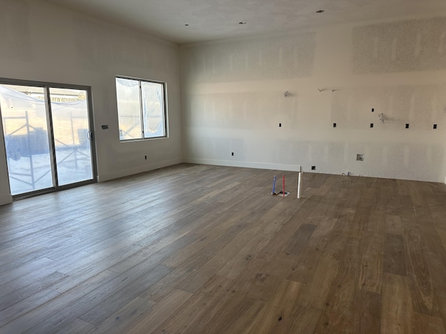 empty room featuring hardwood / wood-style floors