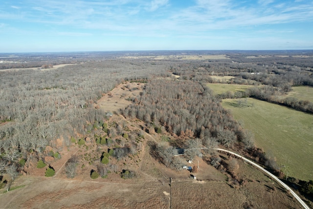 bird's eye view with a rural view