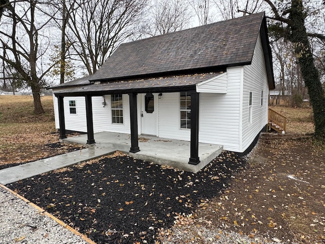 exterior space with covered porch