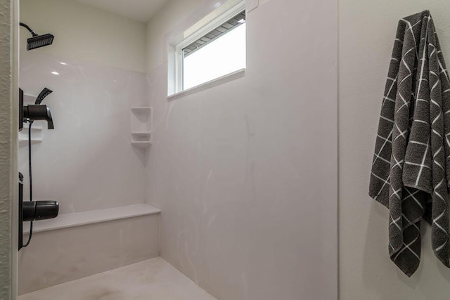 bathroom featuring a shower