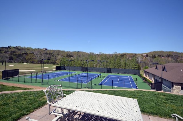 view of tennis court