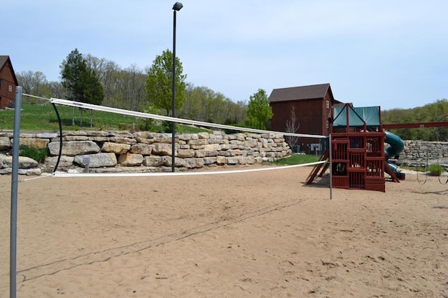 view of community featuring a playground