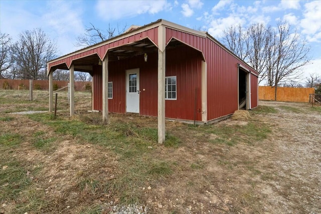 view of outdoor structure