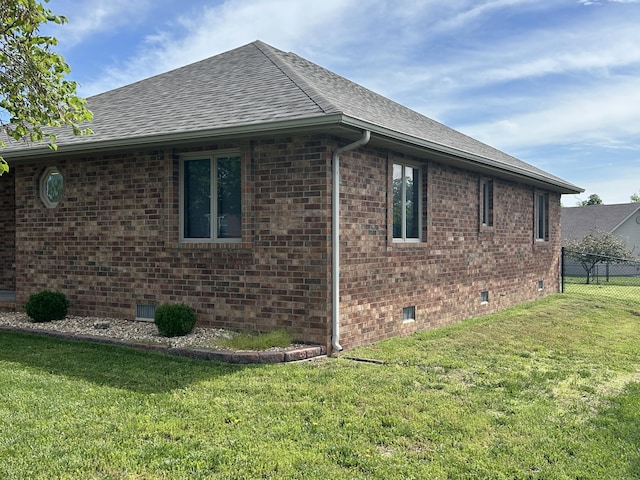 1660 S Meadow Ln, Bolivar, MO 65613 - view of property exterior featuring crawl space, a shingled roof, and brick siding