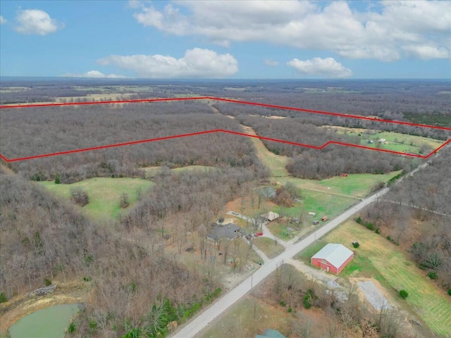 drone / aerial view featuring a rural view