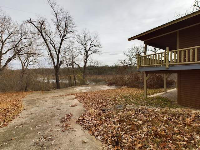 view of yard featuring a deck