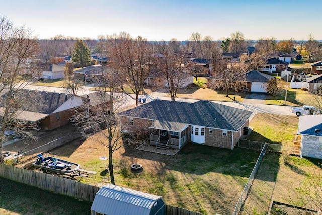 birds eye view of property