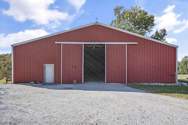 view of outdoor structure